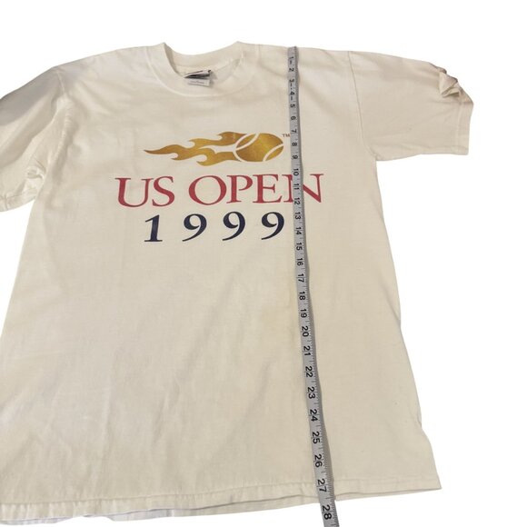 Vintage USTA Gildan US Open Men's XL White 90s Single Stitch T-Shirt Size M - Picture 5 of 7